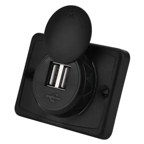 Beépíthető, vízálló dupla USB aljzat 3100 mAh 12/24V, Autolife 13337