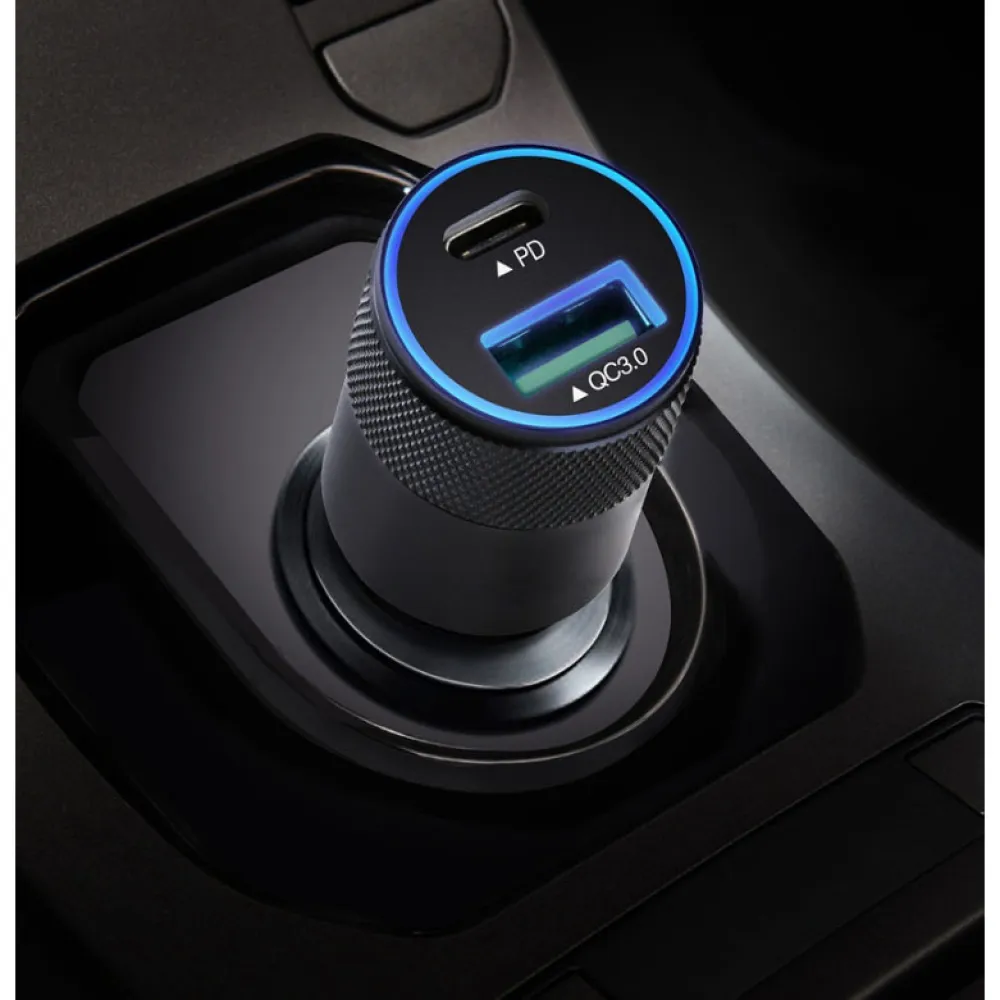 Szivargyújtó telefontölő USB 3.1A + Type-C (15W), 12-24V, Autolife 13993