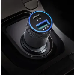 Szivargyújtó telefontölő USB 3.1A + Type-C (15W), 12-24V, Autolife 13993