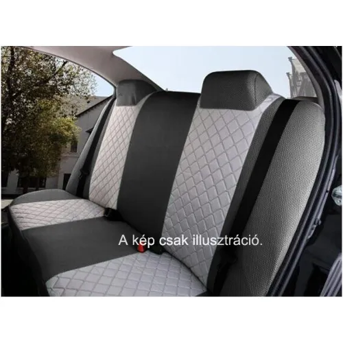 Univerzális fekete/szürke steppelt üléshuzat szett UL-AG23002BG