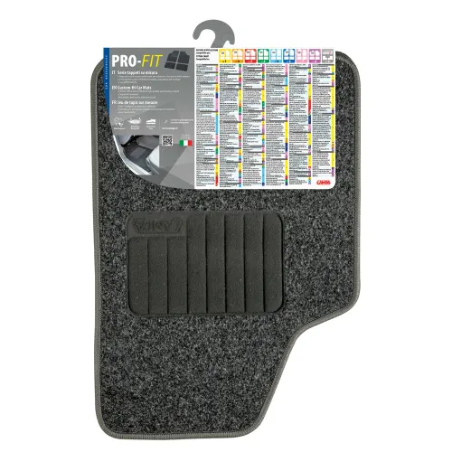 Autószőnyeg textil garnitúra 4db-os, szürke, Lampa Pro-Fit, PF-4