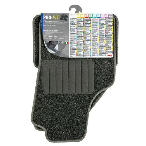 Textilszőnyeg, univerzális, fekete, 4db-os, Lampa Pro-Fit PF-7 custom-fit