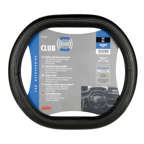 Kormányvédő, fekete, skeentex, Peugeot 2019 -től, Lampa Club Sport Skeentex