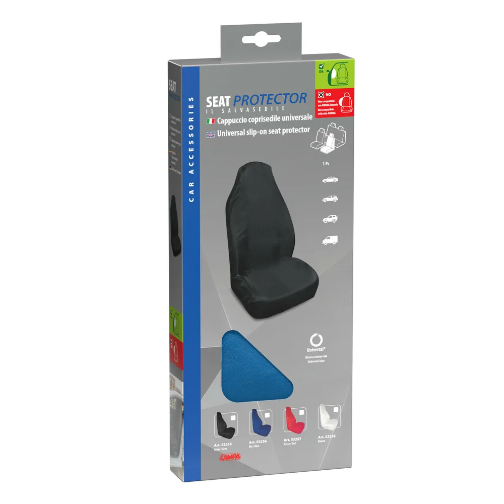 Üléshuzat, gyors le- és felszerelésű, 1db ülésre, univerzális, kék, Lampa  Slip-On Seat Protector – Blue
