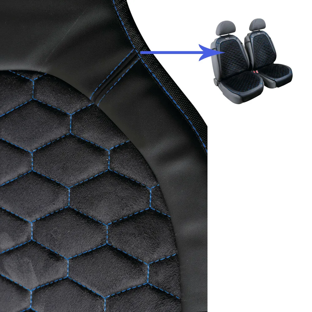 Ülésvédő, univerzális fekete-kék, skeentex és mikroszálas velúr, Lampa Daytona