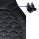 Ülésvédő, univerzális fekete-kék, skeentex és mikroszálas velúr, Lampa Daytona