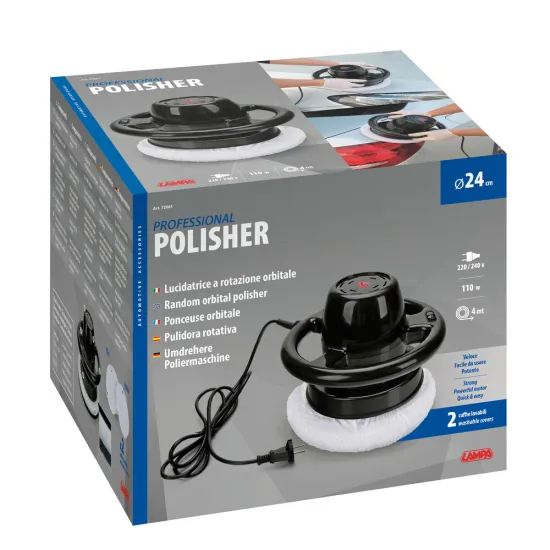 Polírozógép, professzionális excenteres, 220V, 24 cm, Lampa Professional Polisher
