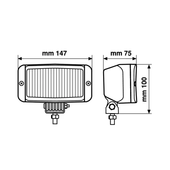 Ködlámpa,  fehér terítőfény, 147 x 100 x 75 mm (1db), Lampa Prox Driving Light