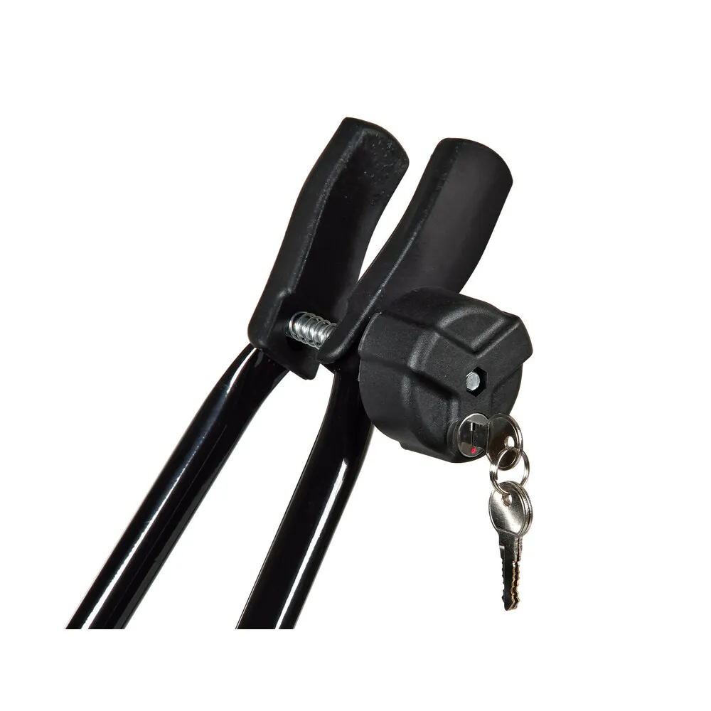 Kerékpártartó tetőcsomagtartóra, 1db kerékpárhoz, fekete, zárható, Nordrive Bike-One