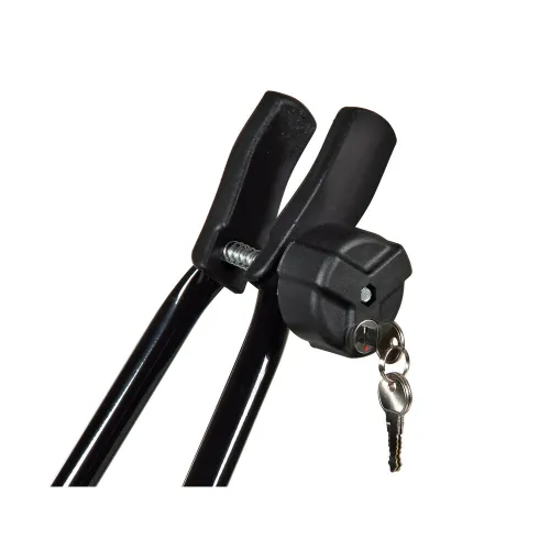 Kerékpártartó tetőcsomagtartóra, 1db kerékpárhoz, fekete, zárható, Nordrive Bike-One