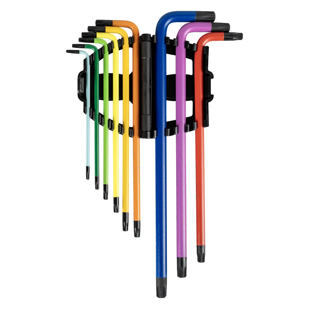 Torx kulcskészlet, 9 darabos színesen festett extra hosszú, JBM 54532