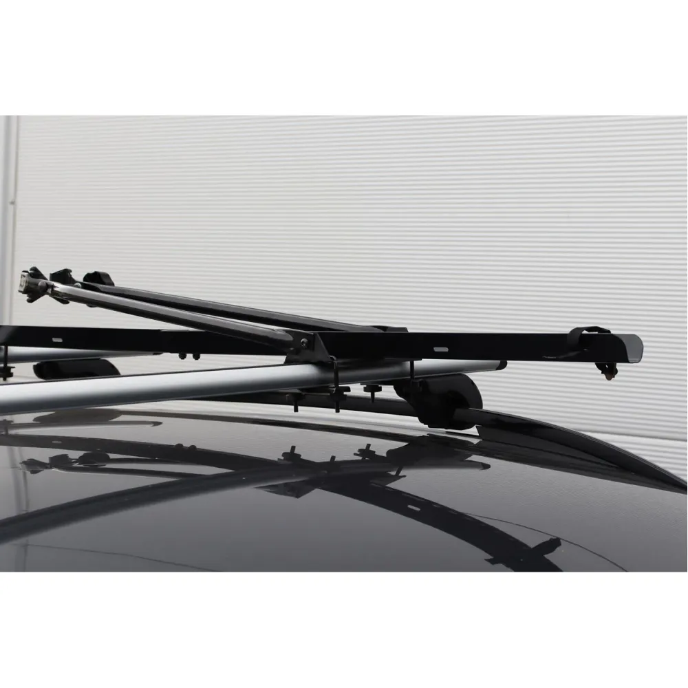 Kerékpártartó tetőcsomagtartóra, fém, 1db kerékpárhoz, AMIO RBR-01