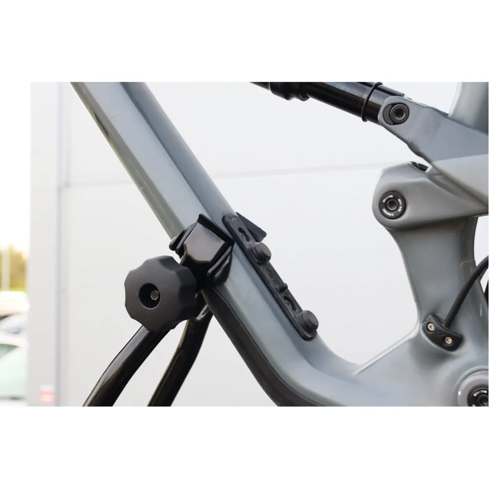 Kerékpártartó tetőcsomagtartóra, fém, 1db kerékpárhoz, AMIO RBR-01