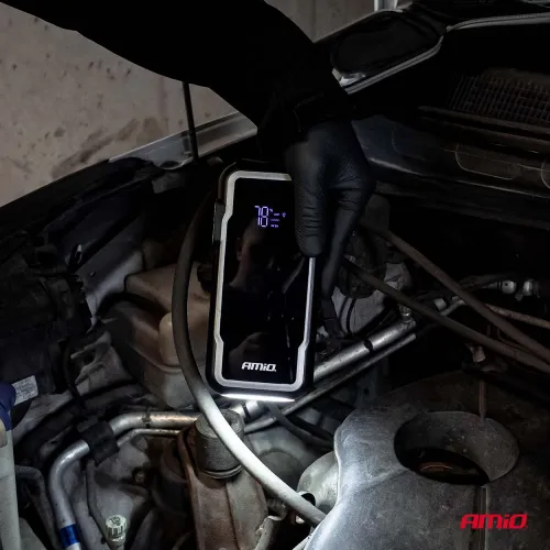 Indítást segítő egység (bikázó) powerbank, 3000 cm3-ig, 3:1-ben Amio 04678