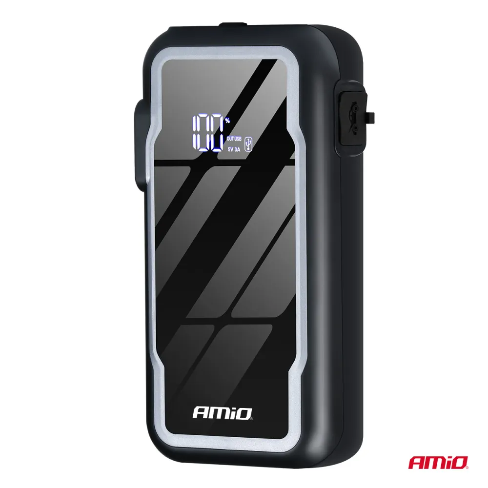 Indítást segítő egység (bikázó) powerbank, 3000 cm3-ig, 3:1-ben Amio 04678