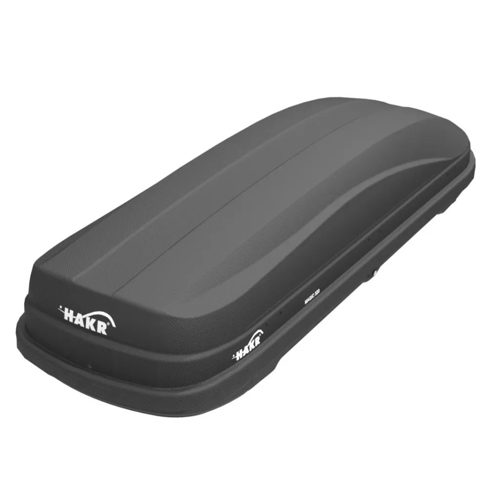 Tetőcsomagtartó síbox, matt, karbon mintás,  320 liter, HAKR Magic Line 320 L Carbon
