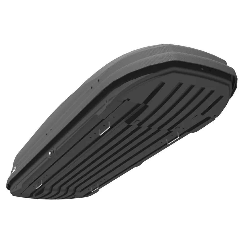 Tetőcsomagtartó síbox, matt, karbon mintás,  320 liter, HAKR Magic Line 320 L Carbon