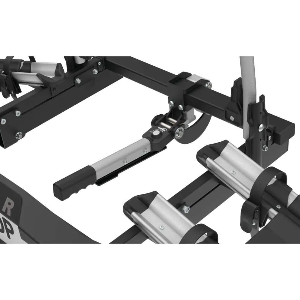 Kerékpártartó vonóhorogra, 2db kerékpárhoz (E-Bike is), zárható HAKR Trip 2 Top Plus Elektro