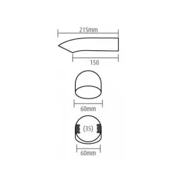 Kipufogóvég 60 mm, hajlított, krómozott prémium Paragi