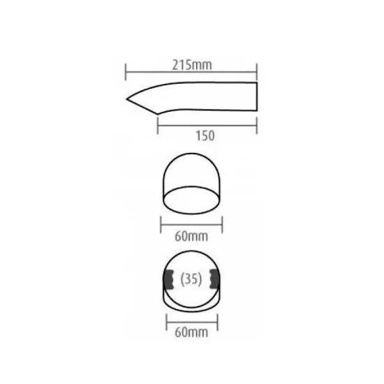 Kipufogóvég 60 mm, hajlított, krómozott prémium Paragi