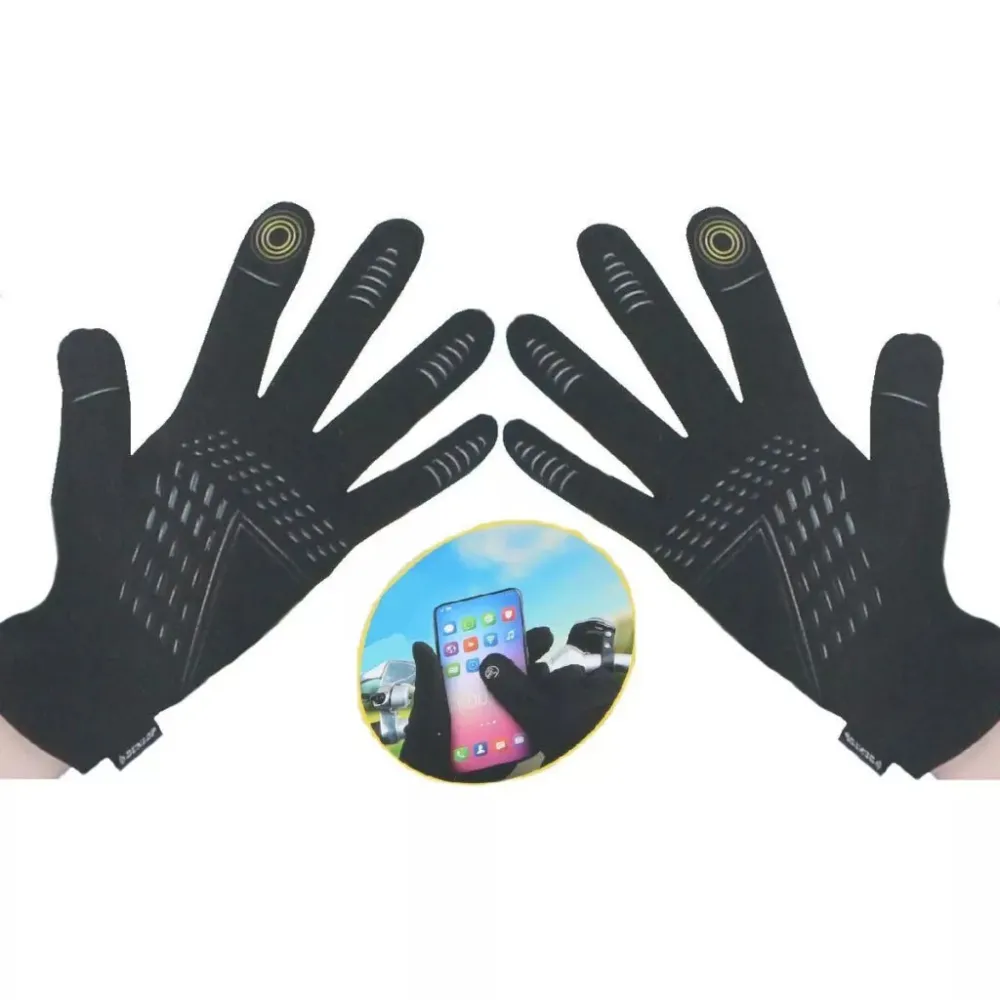 Kerékpáros, bélelt kesztyű, XL-es méretben, érintőképernyő kompatibilis, Dunlop XL