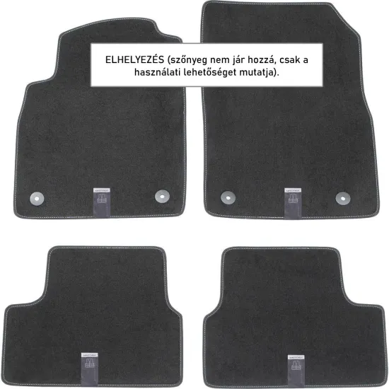 Láthatósági biztonsági mellény készlet, atószőnyeg alá Carpoint LifeHammer Safety Vest