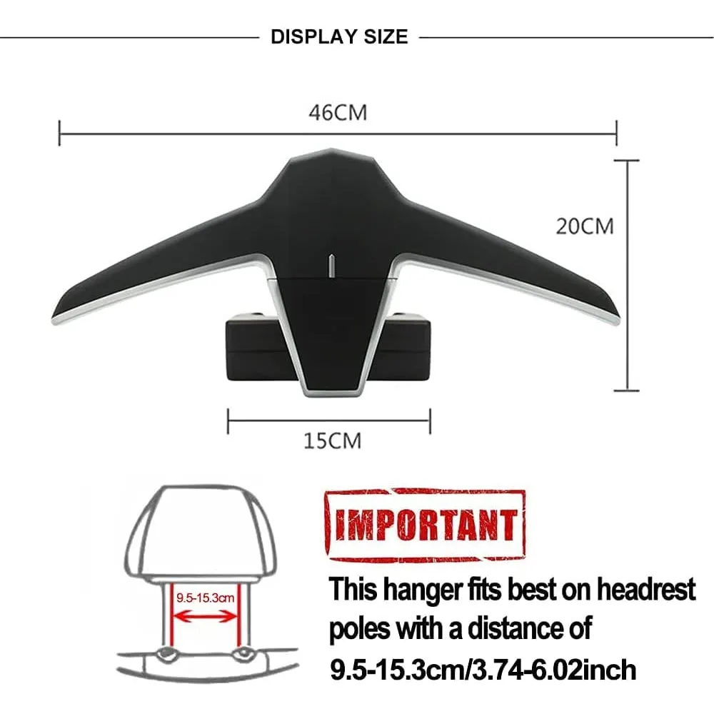 Vállfa autóba fejtámlára, akasztóval, Carpoint