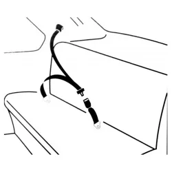 Biztonsági öv, hátsó, nem automata, 3 pontos, Carpoint