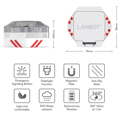 Vészvillogó mágneses biztonsági sárga jelzőlámpa MaxSpeed V16