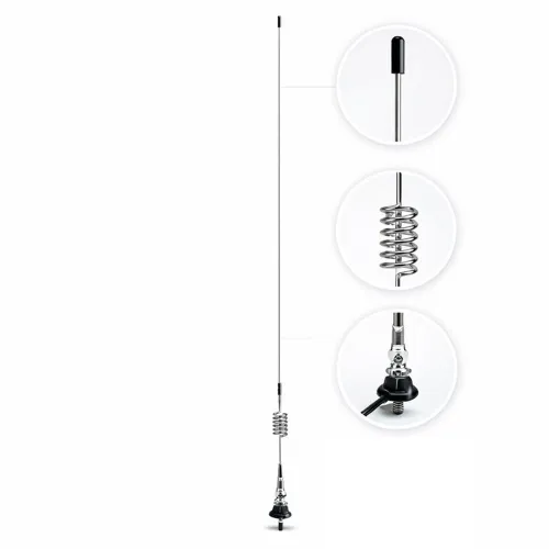 Antenna, tetőre, krómozott 80cm AFHM