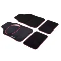 Autószőnyeg 4db-os szövet garnitúra, univerzális, fekete-piros, Dunlop