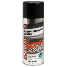 Festék, fényes fekete (RAL 9005), üzemanyagálló, 500 ml, Prevent