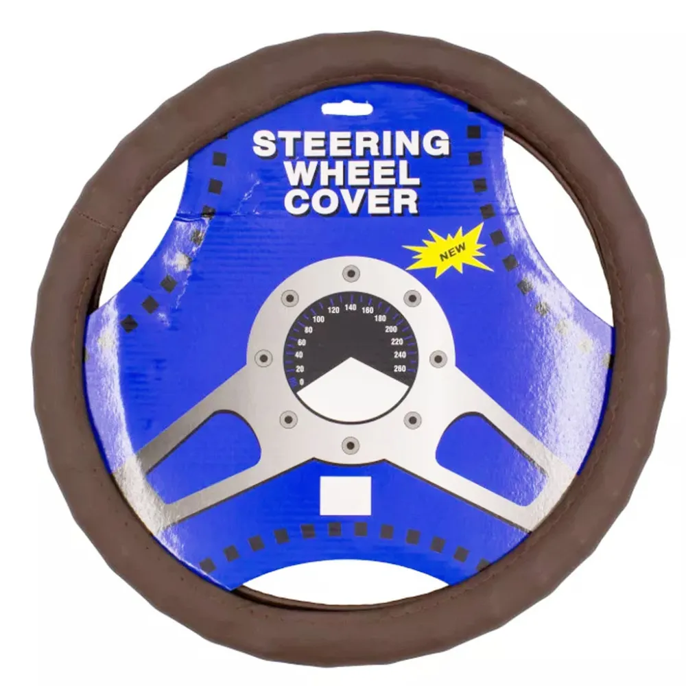 Kormányvédő, 37-39cm, barna műbőr MaxSpeed