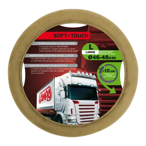 Kormányvédő 46-48cm, bézs, mikroszálas, Lampa Soft Touch