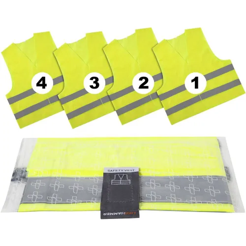 Láthatósági biztonsági mellény készlet, atószőnyeg alá Carpoint LifeHammer Safety Vest