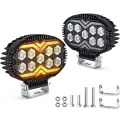 Munkalámpa, LED-es, index funkciós, ovális, 2db-os 12-60V 22W Autolife 26085