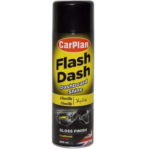 Műszerfalápoló, selyemfényű, vanília illatú spray 500 ml, CarPlan Flash Dash Satin Vanilla