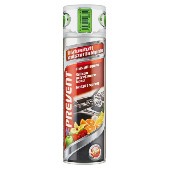 Műszerfalápoló szilikon spray, alma 500 ml, Prevent Műszerfalápoló szilikon spray, alma 500 ml, Prevent