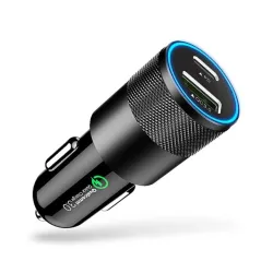 Szivargyújtó telefontölő USB 3.1A + Type-C (15W), 12-24V, Autolife 13993