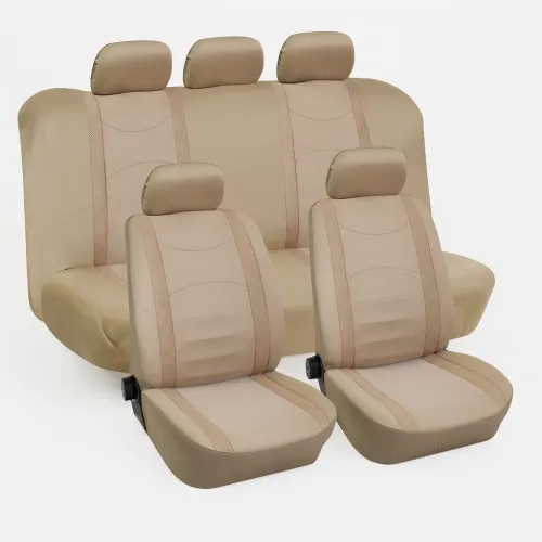Üléshuzat, univerzális, bézs, oldallégzsákos 9 részes garnitúra AFHM 1774