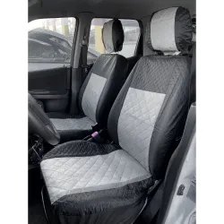 Univerzális fekete/szürke steppelt üléshuzat szett UL-AG23002BG