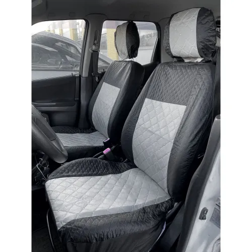 Univerzális fekete/szürke steppelt üléshuzat szett UL-AG23002BG