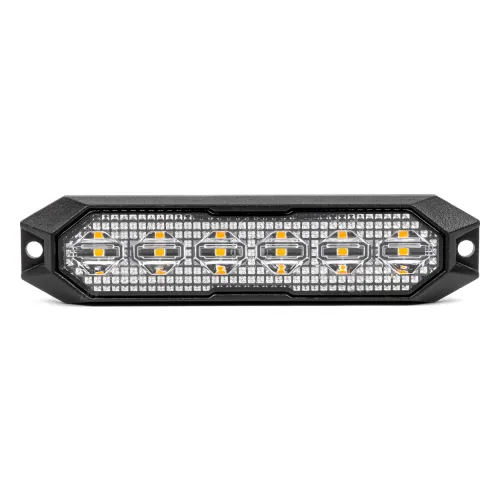 Villogófény, narancssárga 2 funkciós 6 LED-es 12/24V AMIO 03930