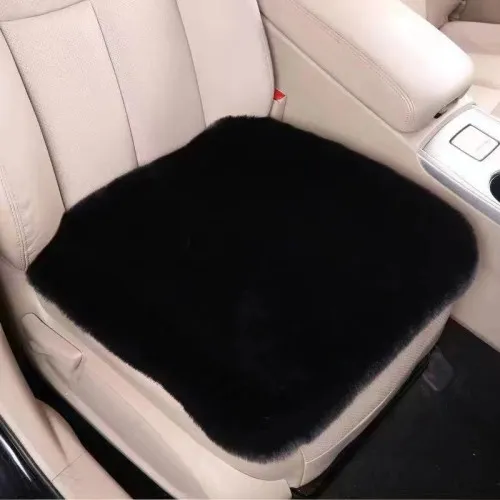 Ülésvédő, puha szőrös, fekete, Autolife 01884