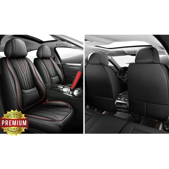 Univerzális prémium PU bőr üléshuzat garnitúra fekete-piros Autolife 02218 Univerzális prémium PU bőr üléshuzat garnitúra fekete-piros Autolife 02218