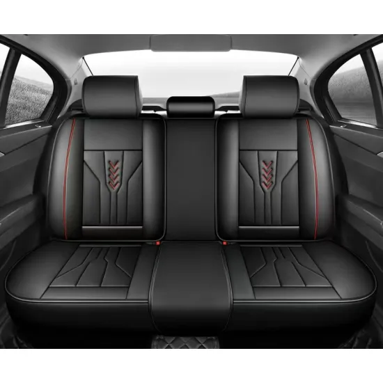 Univerzális prémium PU bőr üléshuzat garnitúra fekete-piros Autolife 02218 Univerzális prémium PU bőr üléshuzat garnitúra fekete-piros Autolife 02218