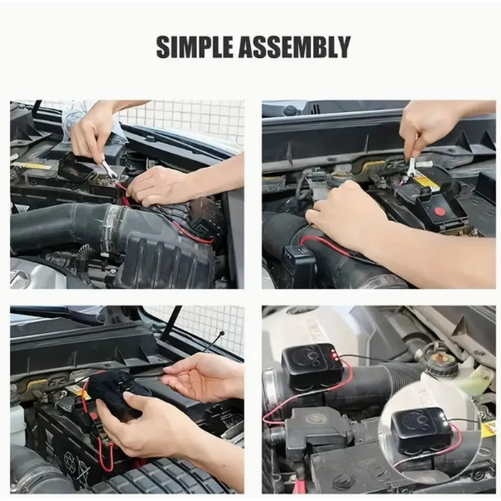 Ultrahangos és LED-es (Villanó funkciós) nyestriasztó gépjárművekhez 12V