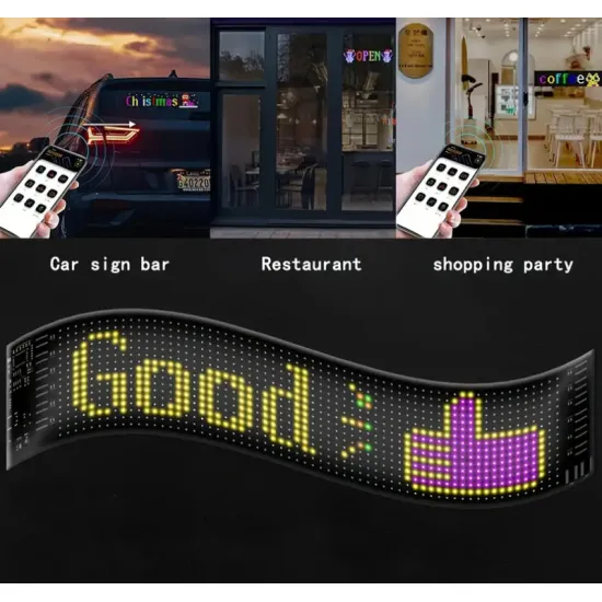 Programozható fényújság Matrix LED-es Bluetooth-os 16x32 7x17cm Programozható fényújság Matrix LED-es Bluetooth-os 16x32 7x17cm
