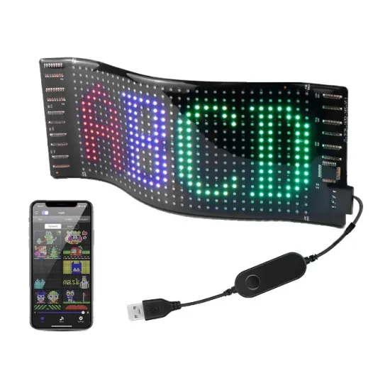 Programozható fényújság Matrix LED-es Bluetooth-os 16x32 7x17cm Programozható fényújság Matrix LED-es Bluetooth-os 16x32 7x17cm