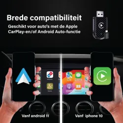 CarPlay 2in1 vezeték nélküli adapter (USB - USB Type-C) IOS/ANDROID 